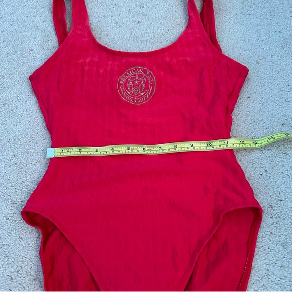 80-90s Vintage Ann Cole Collection 8 Red Low Back One Piece Swimsuit - Picture 13 of 14